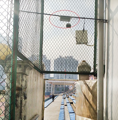 会同体育馆安装的俊竹客流量统计设备示意图2 会同体育馆安装的俊竹客流量统计设备示意图2