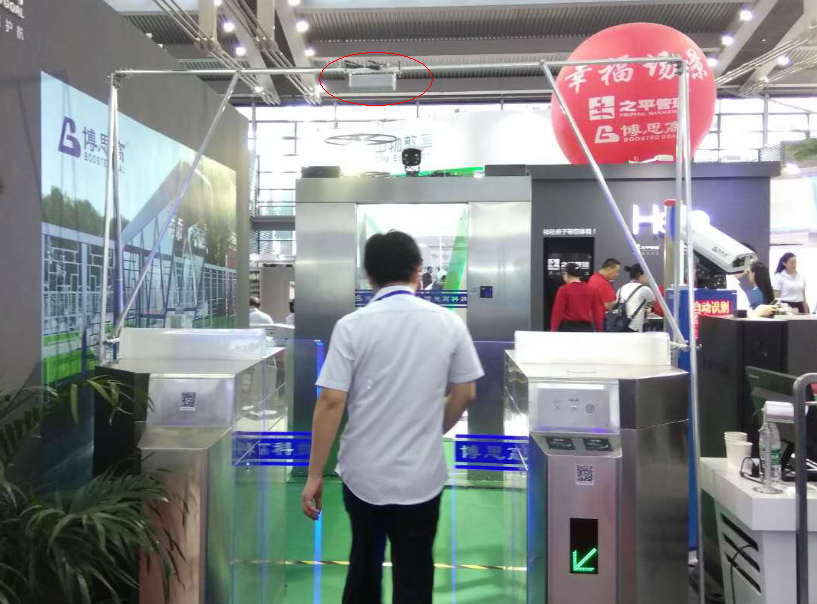 安装3D俊竹客流量统计系统设备示意图